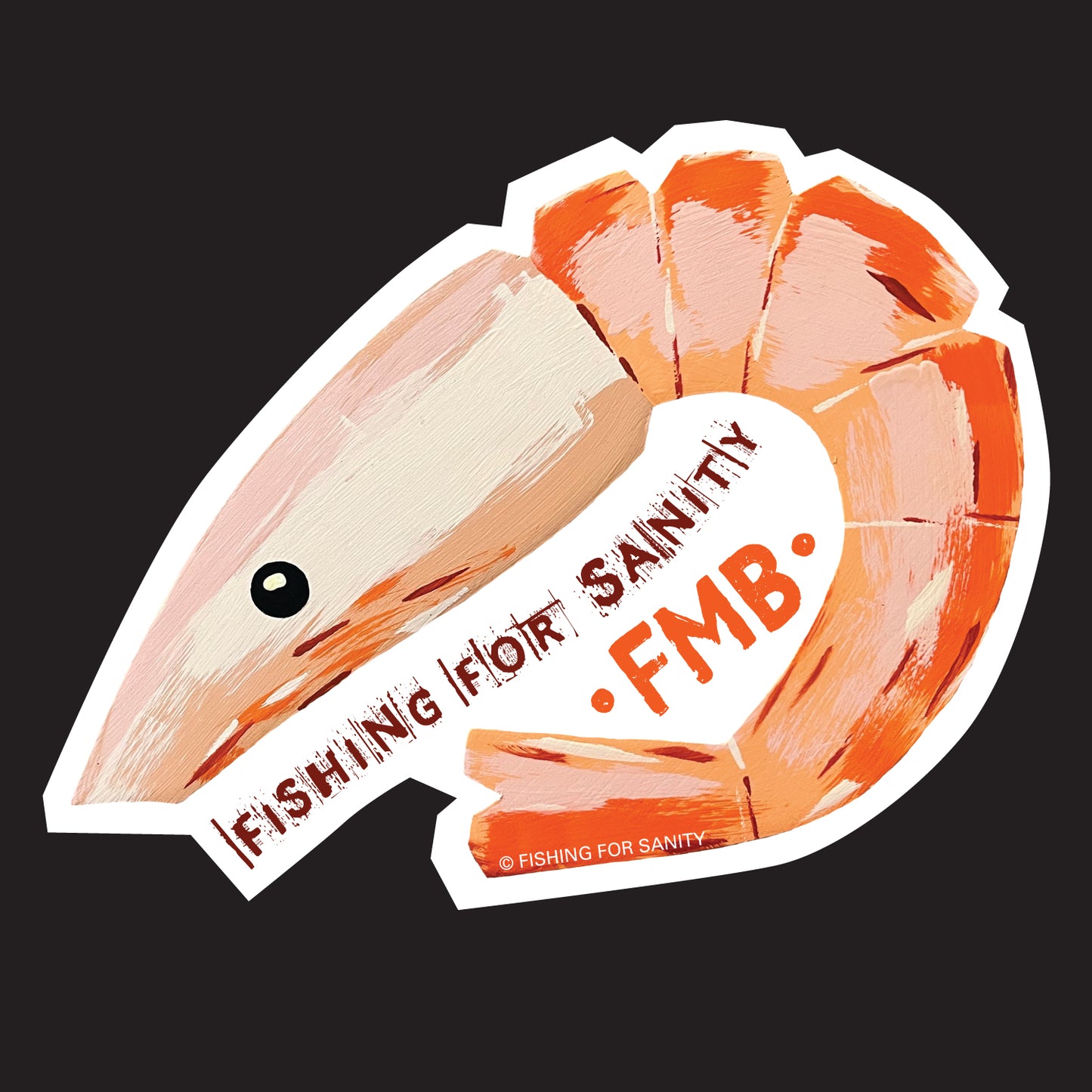 5" Shrimp Vinyl Decal