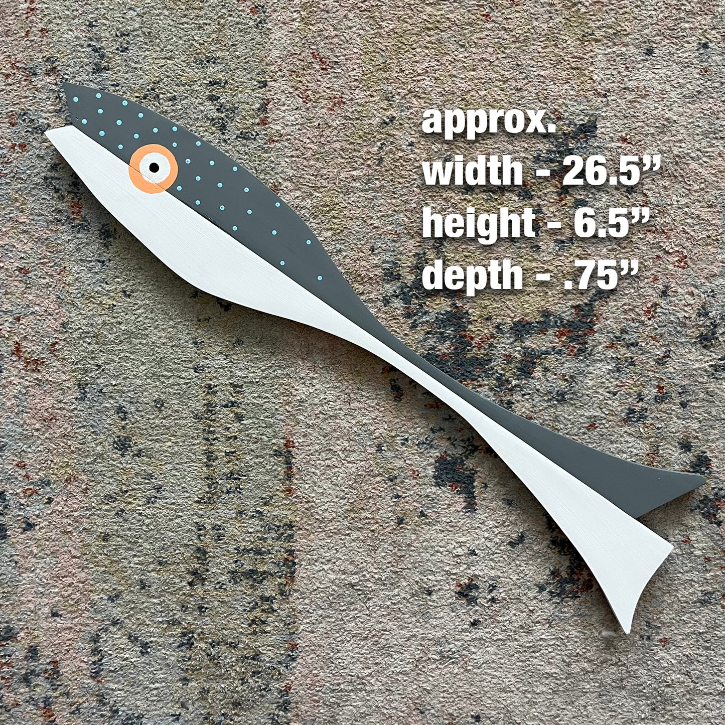 Pieces-Parts Grey Dot Fish