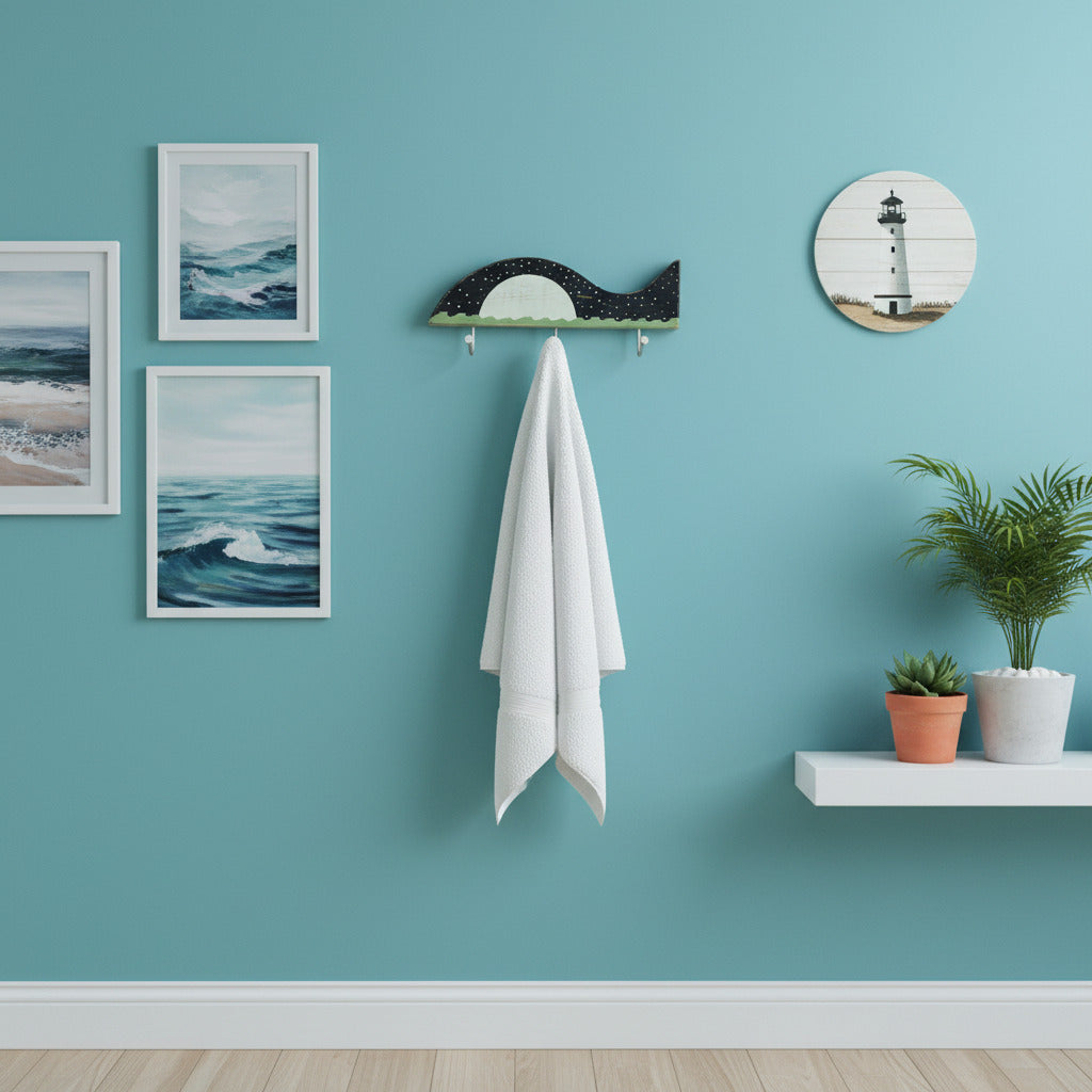 Small Moon Fish Towel Holder