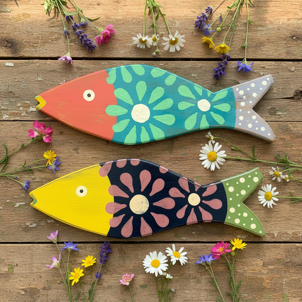 Small Aqua Daisy Fish