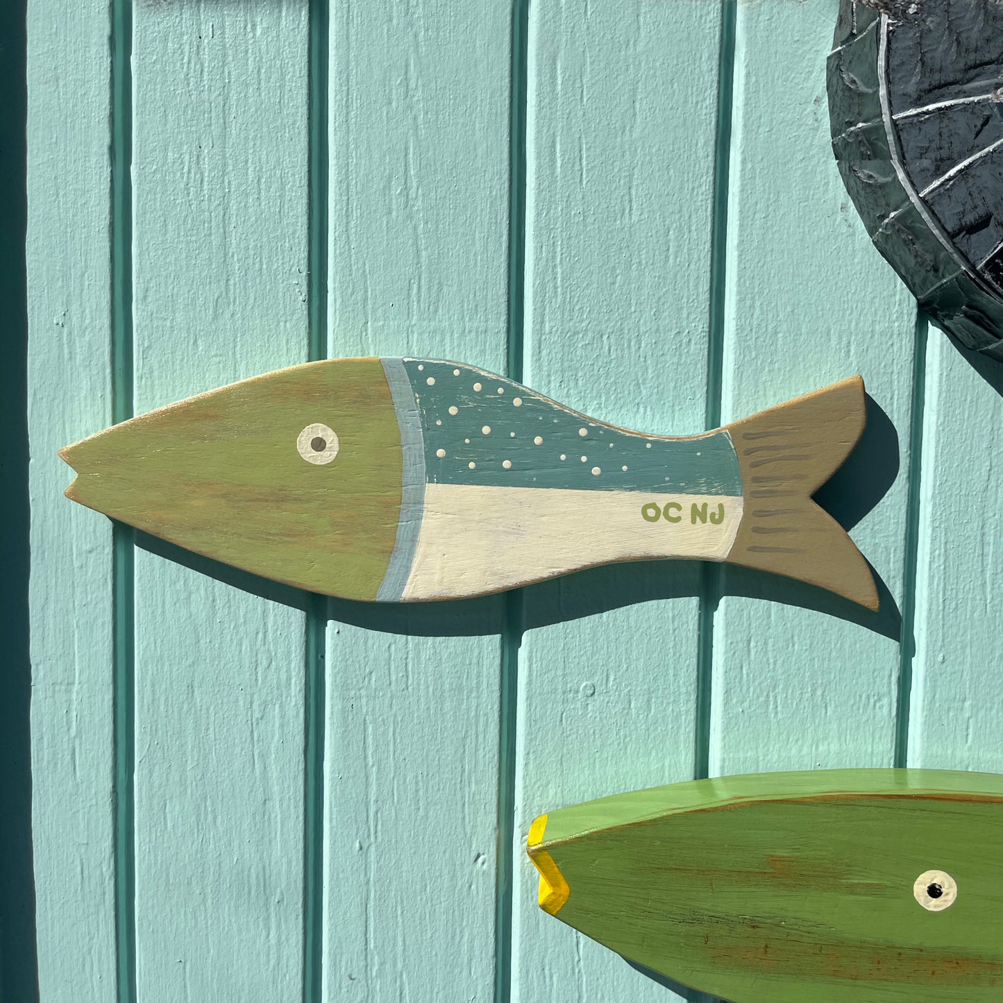 OC NJ Small Muted Green Speckled Fish
