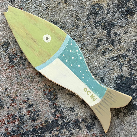 OC NJ Small Muted Green Speckled Fish
