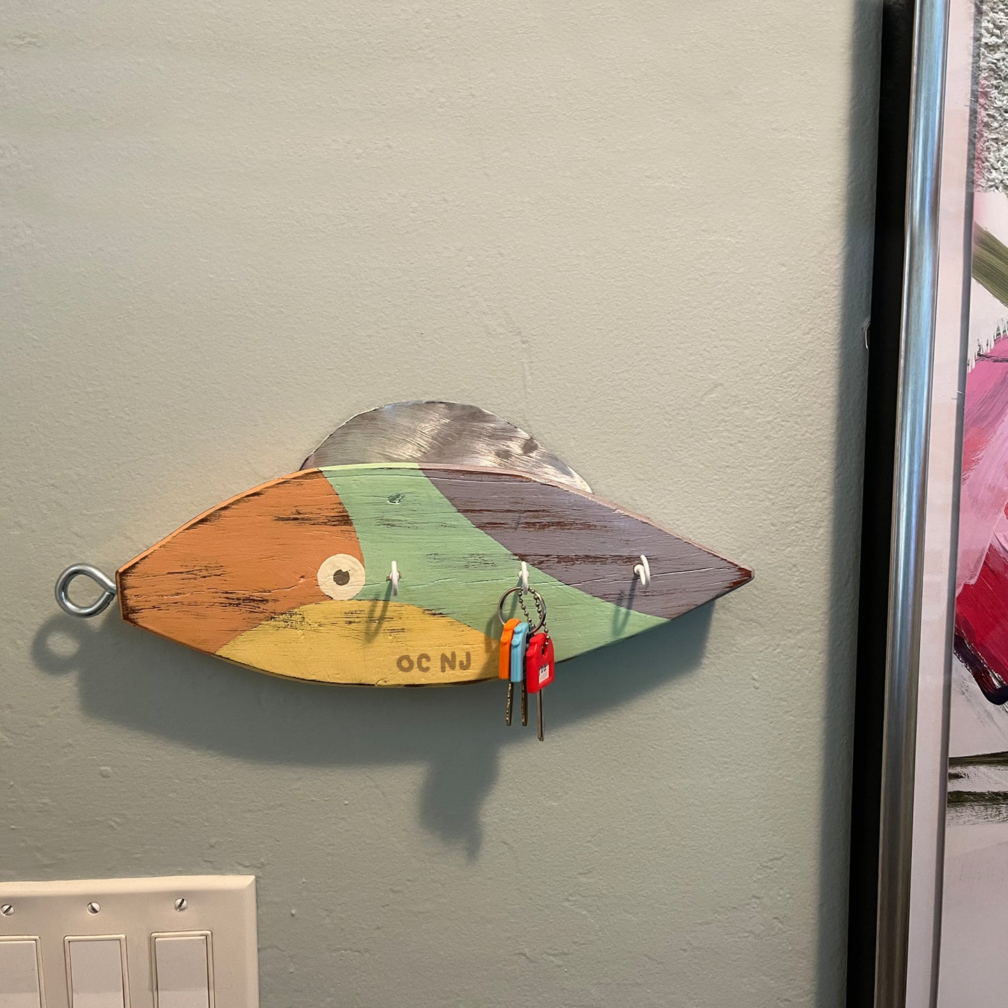 OC NJ Pastel Wave Lure Key Holder