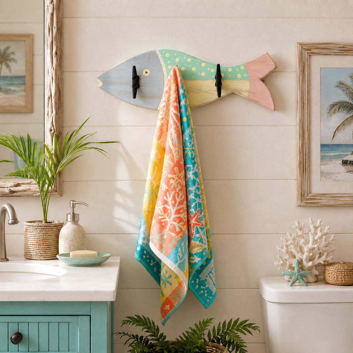 Large Pastel Towel Holder