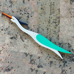 Small Grey & Teal Door Egret 2