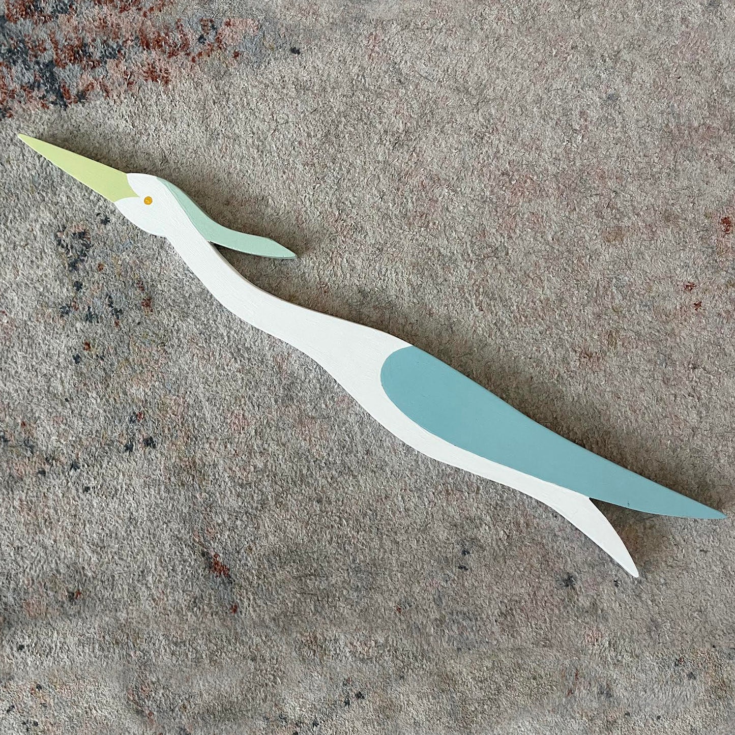 Large Pastel Door Egret