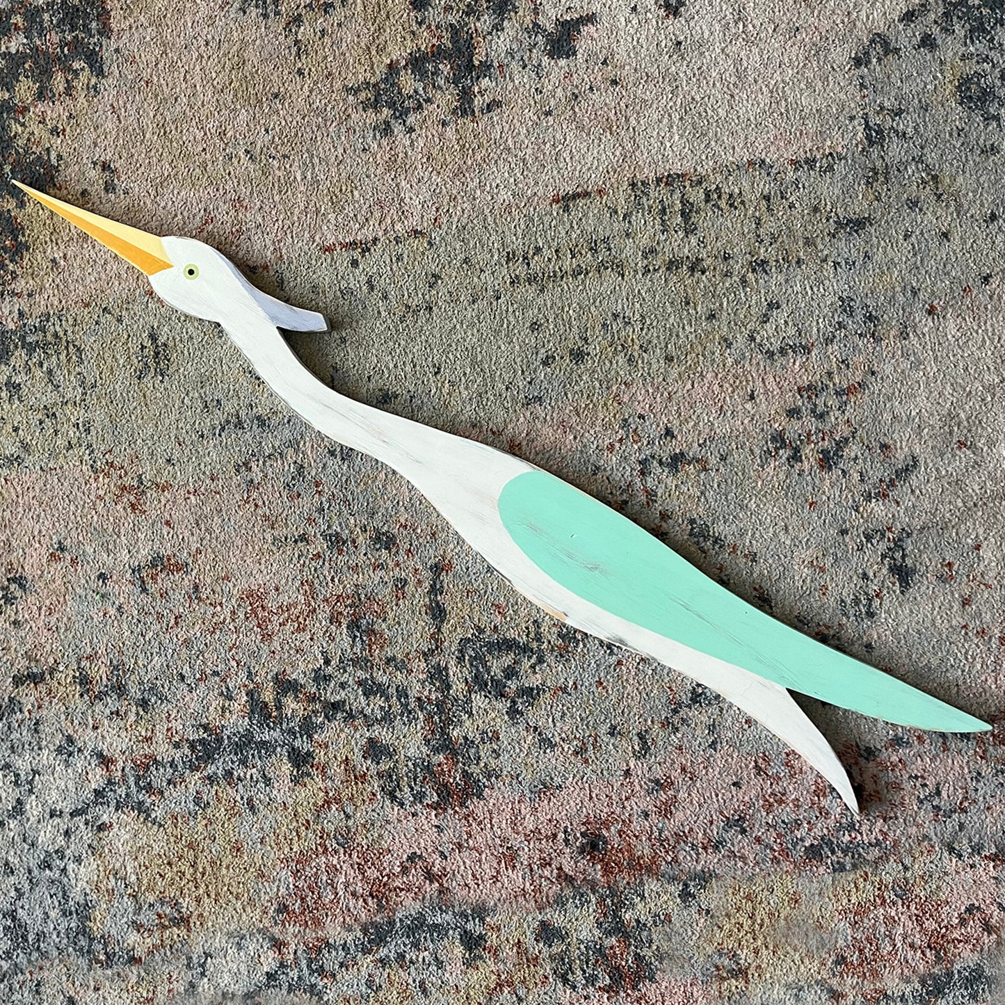 Large Weathered Door Egret