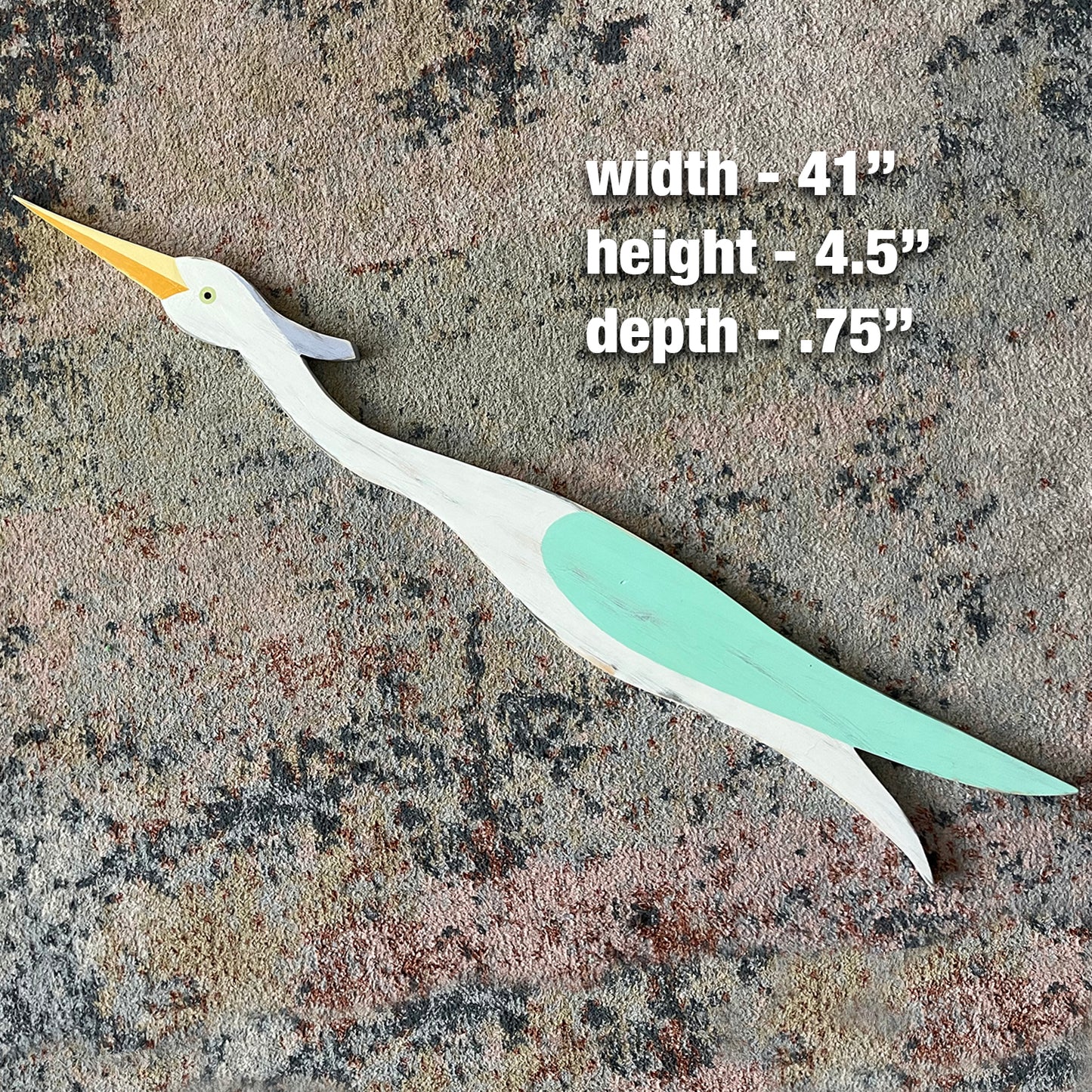 Large Weathered Door Egret