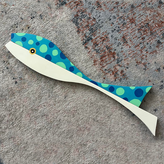 Pieces-Parts Blue Large Dot Fish