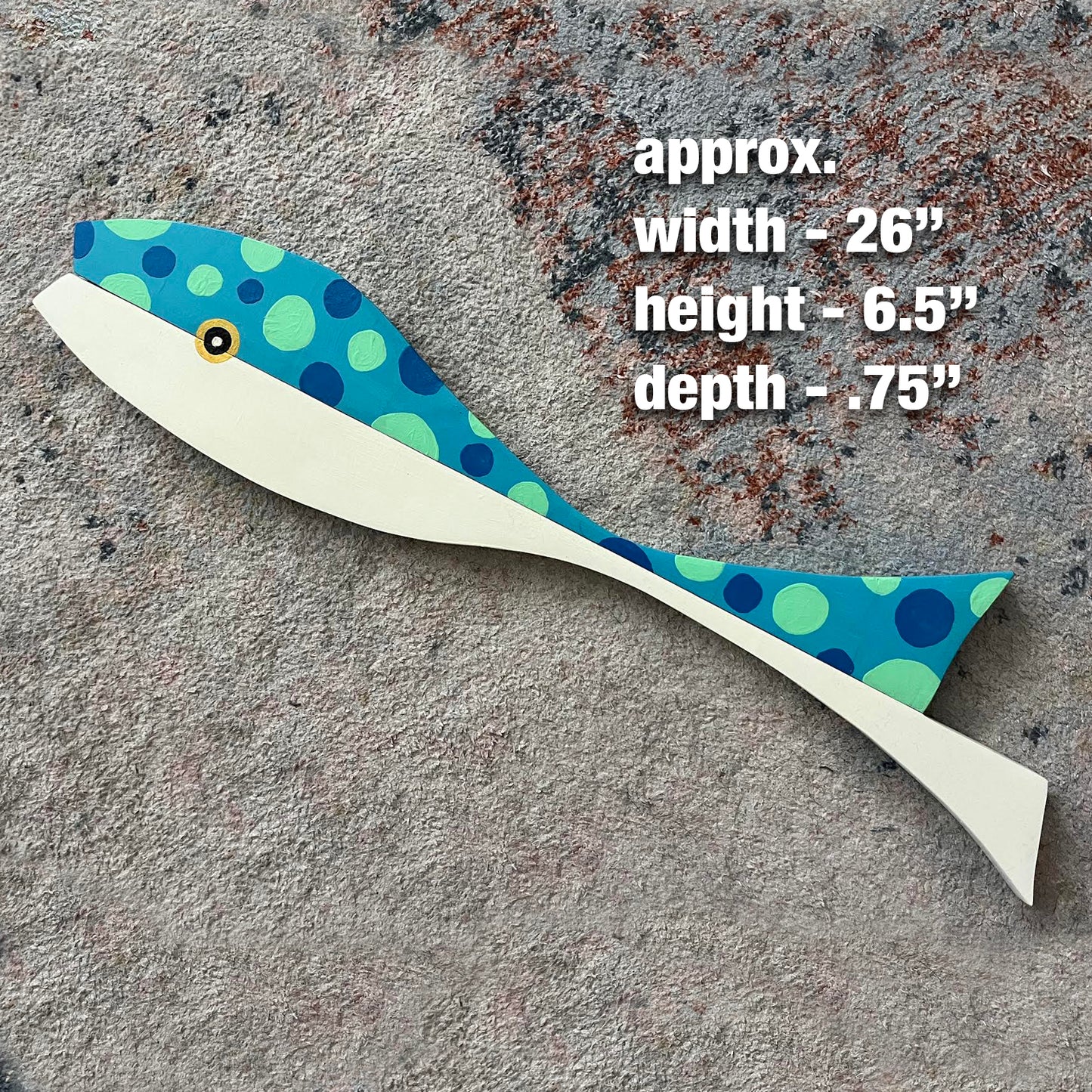Pieces-Parts Blue Large Dot Fish