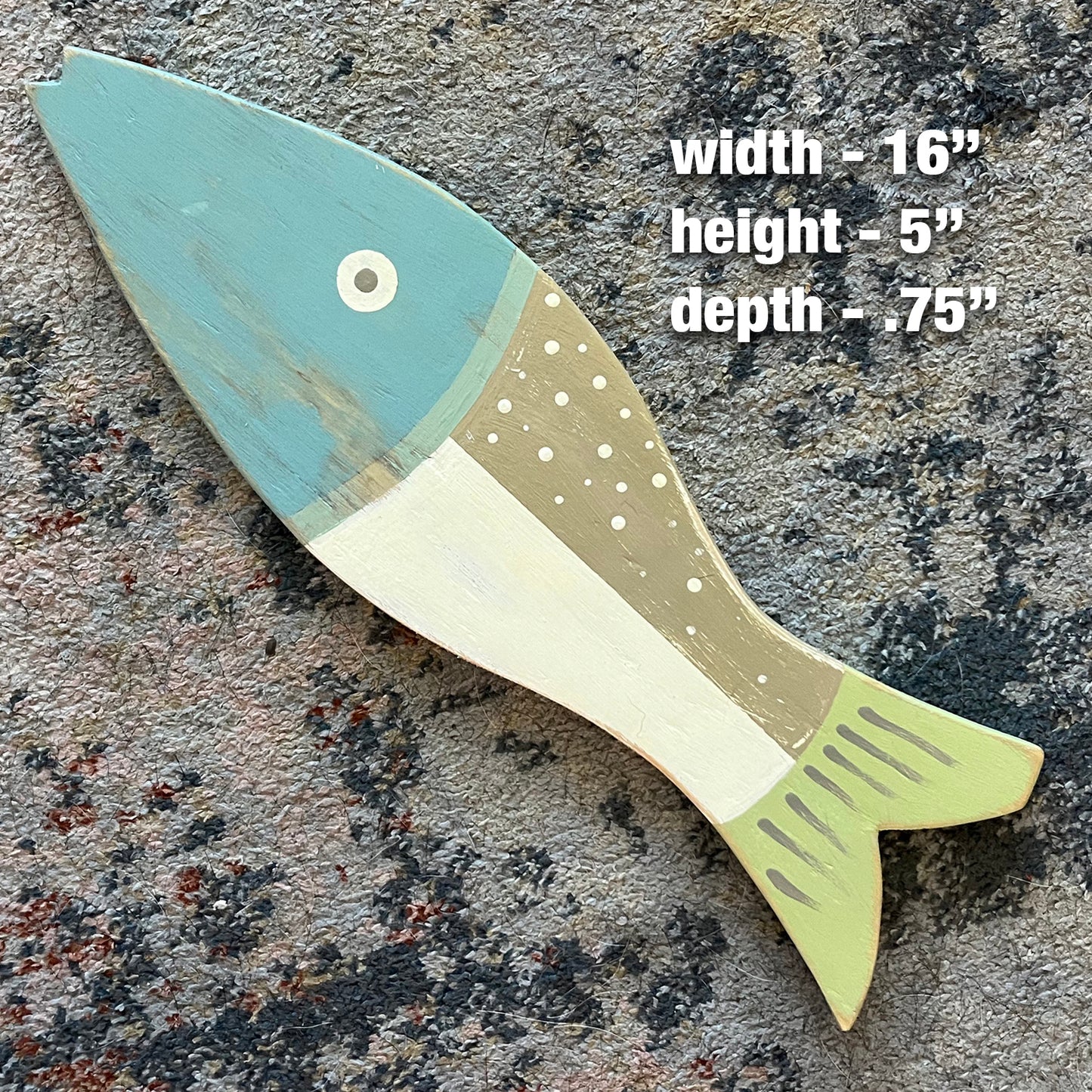 Small Muted Blue Speckled Fish