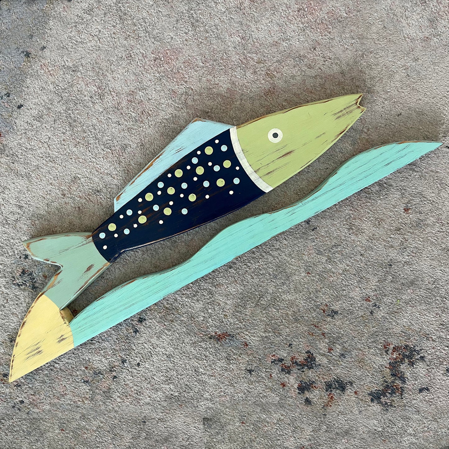 Speckled Fish On A Wave Stand