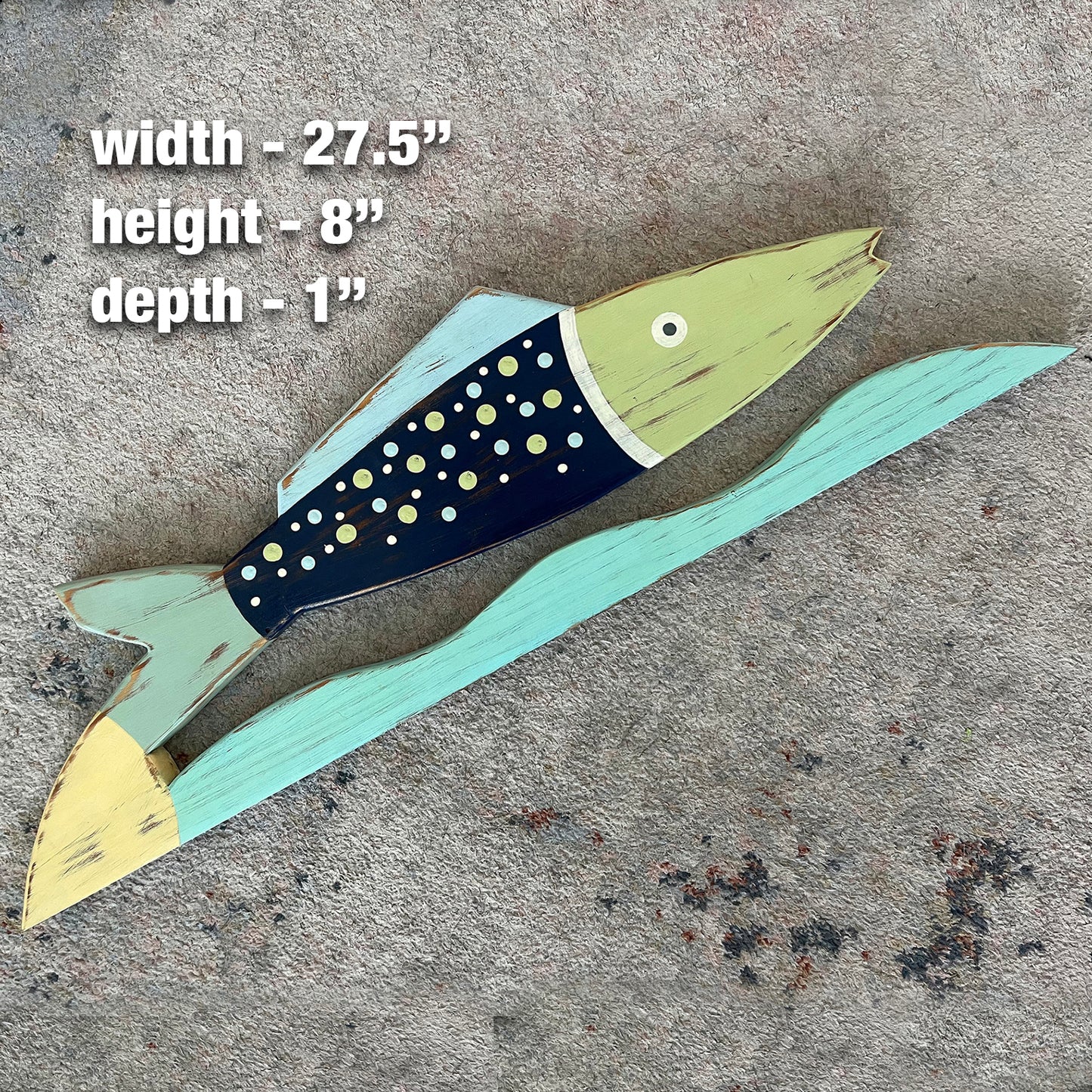 Speckled Fish On A Wave Stand