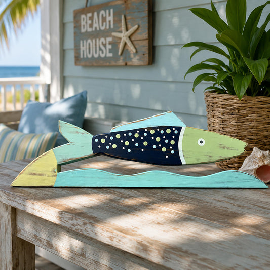 Speckled Fish On A Wave Stand