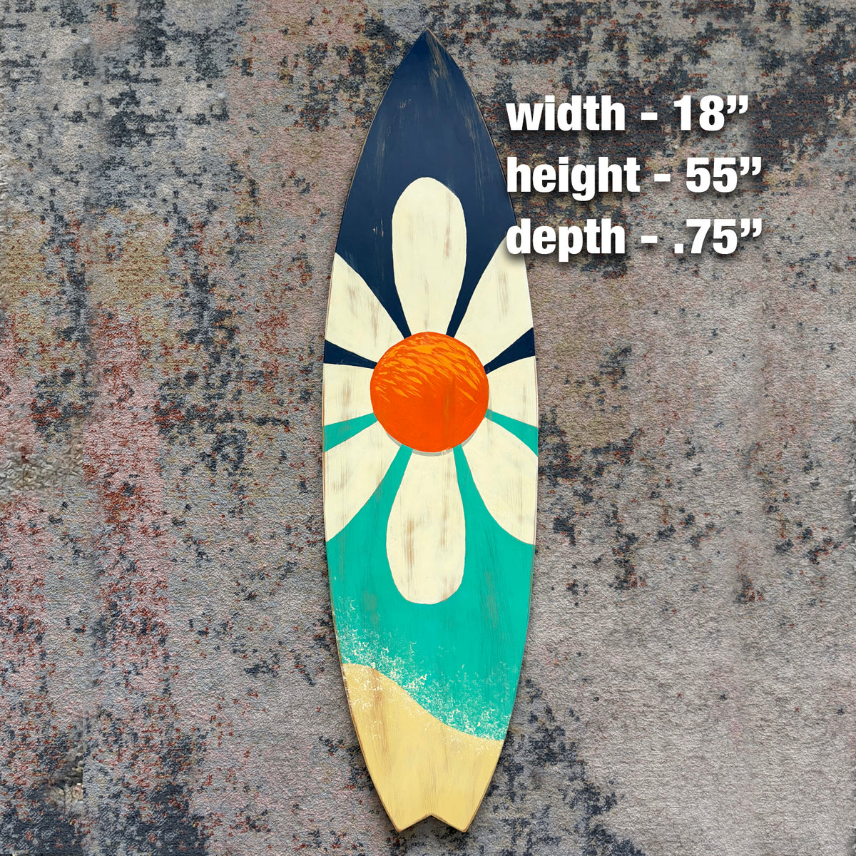 Grande Surfboard With Flower
