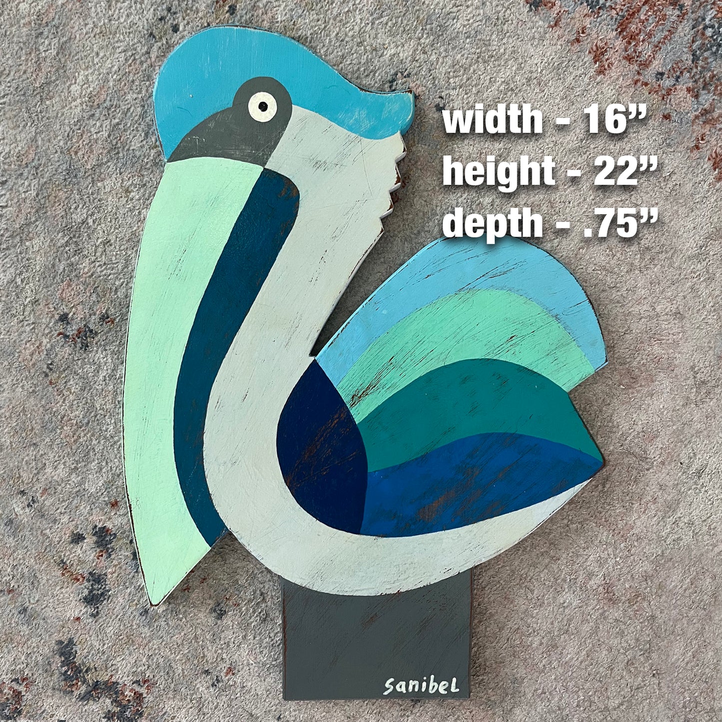 Plump Blue Sanibel Pelican On A Post
