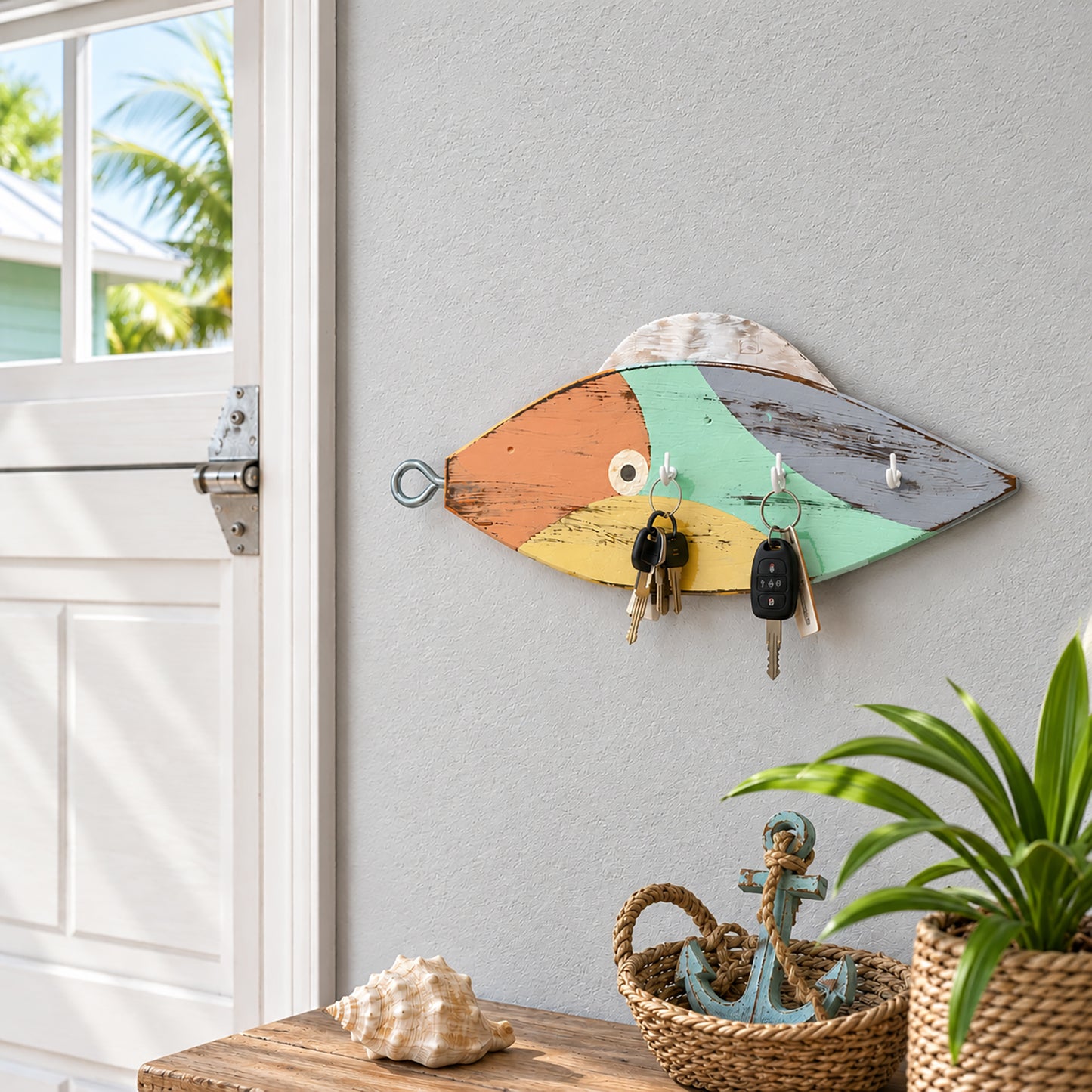 Pastel Wave Lure Key Holder