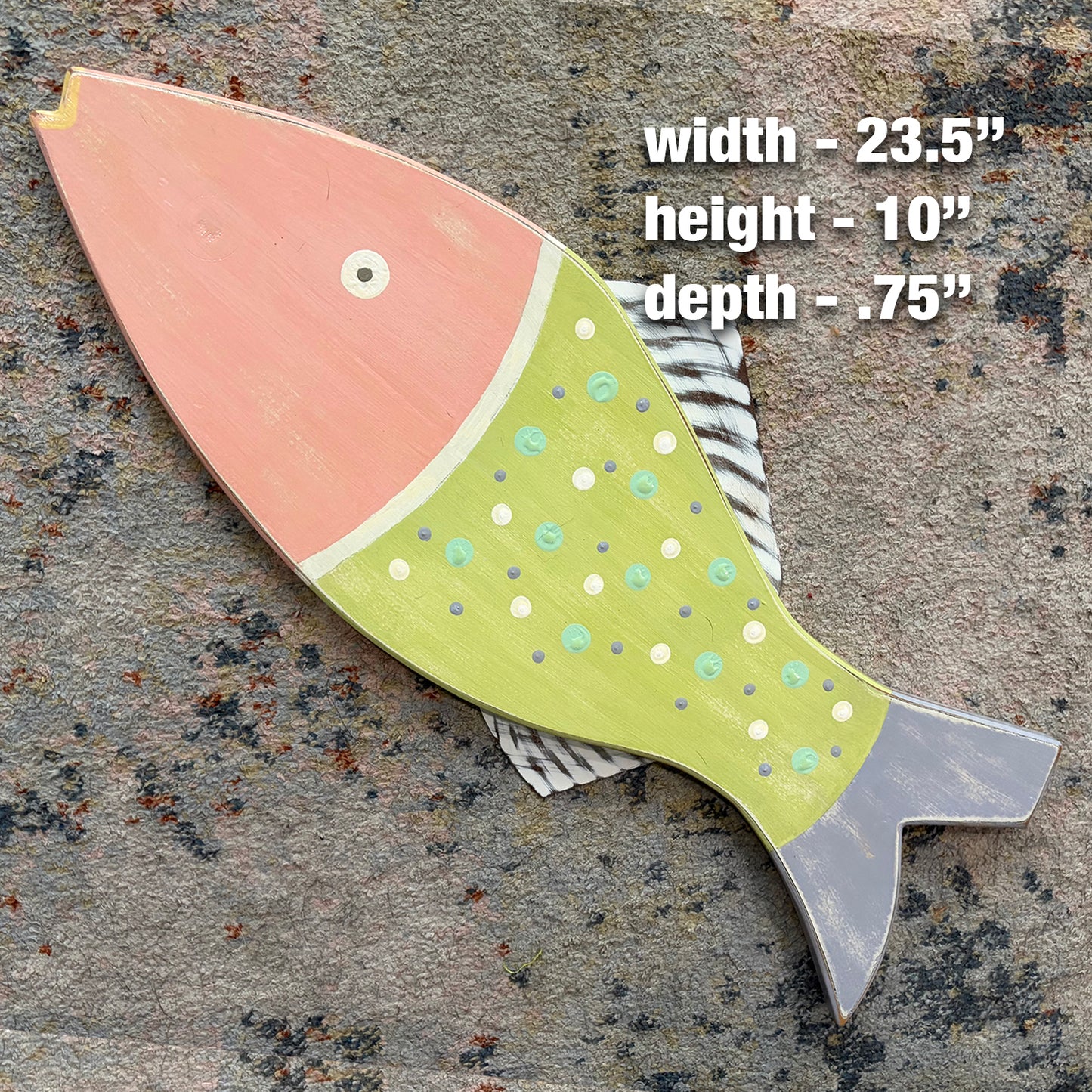 Large Pastel Fish with Fins