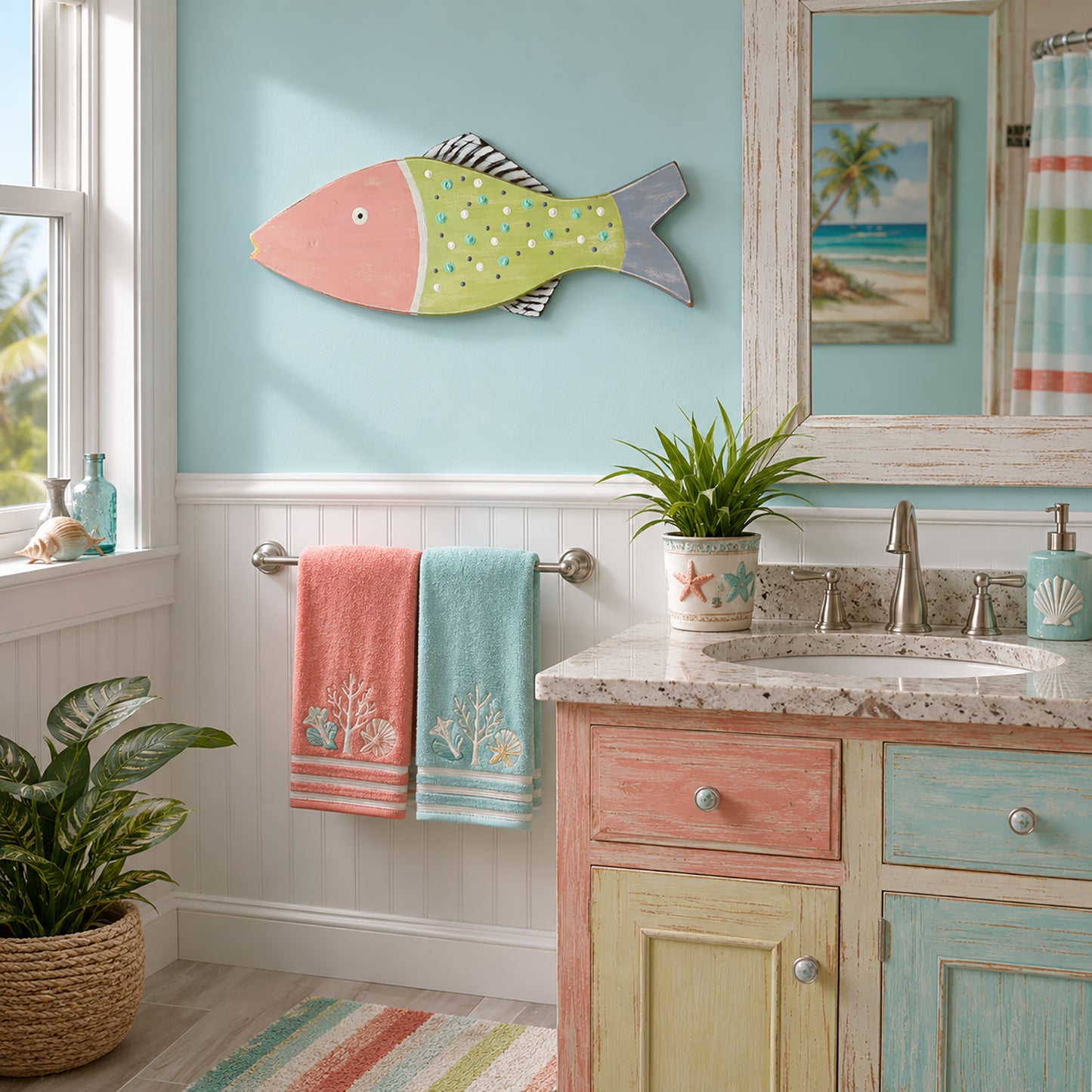 Large Pastel Fish with Fins
