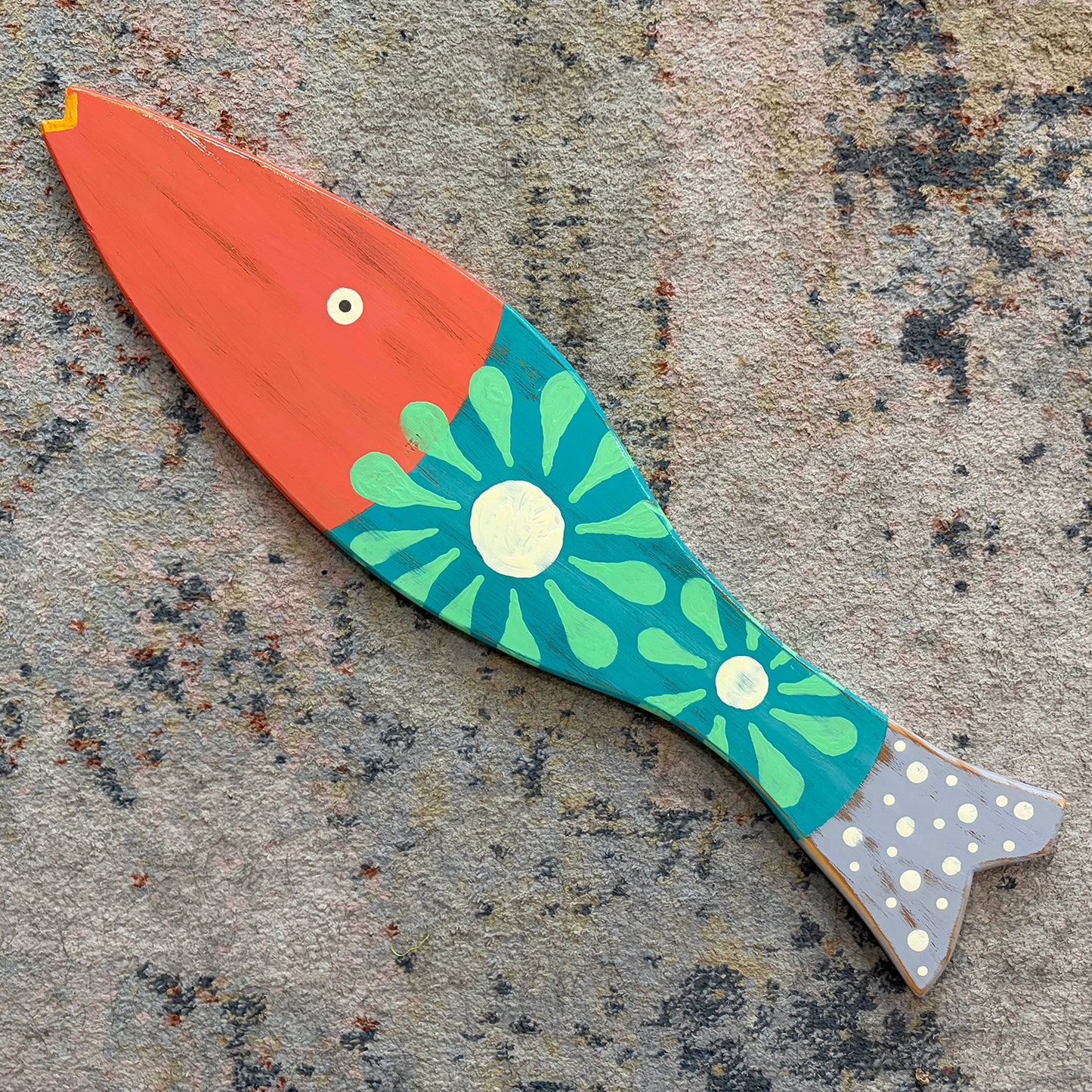 Medium Aqua Daisy Fish