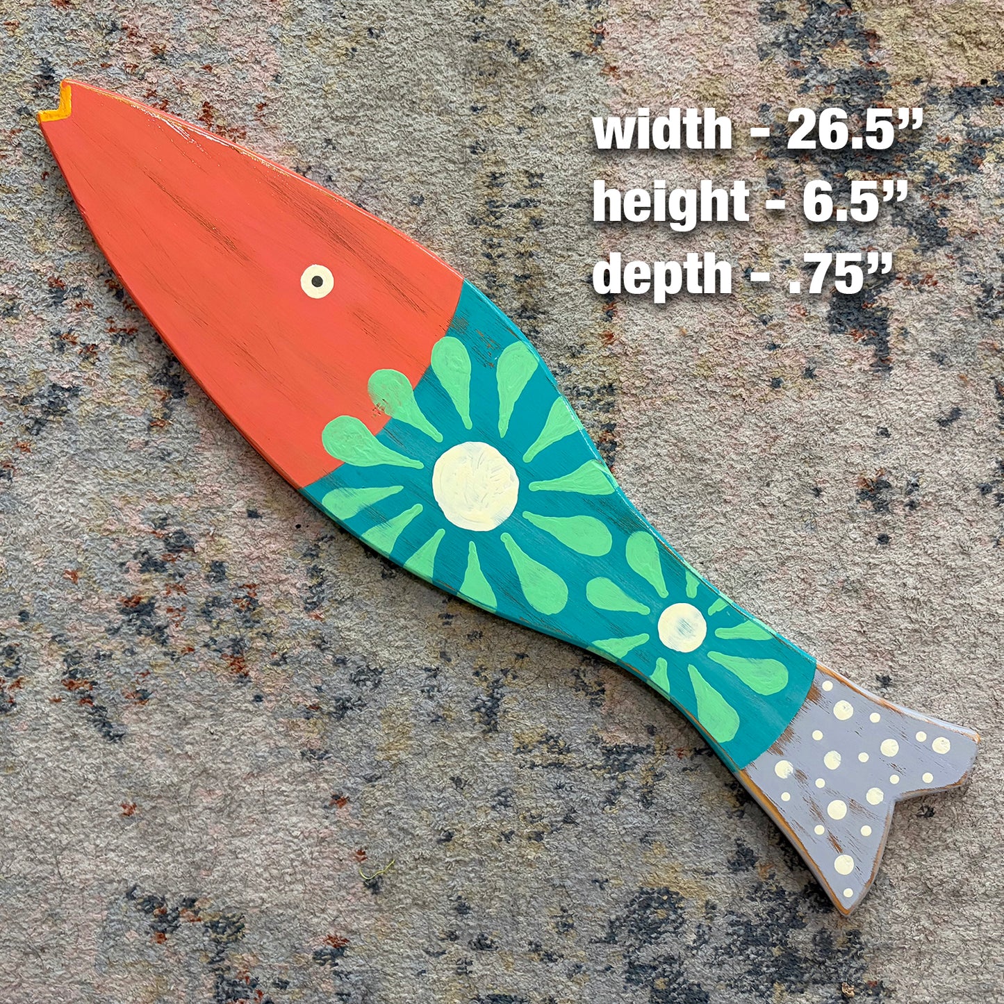 Medium Aqua Daisy Fish