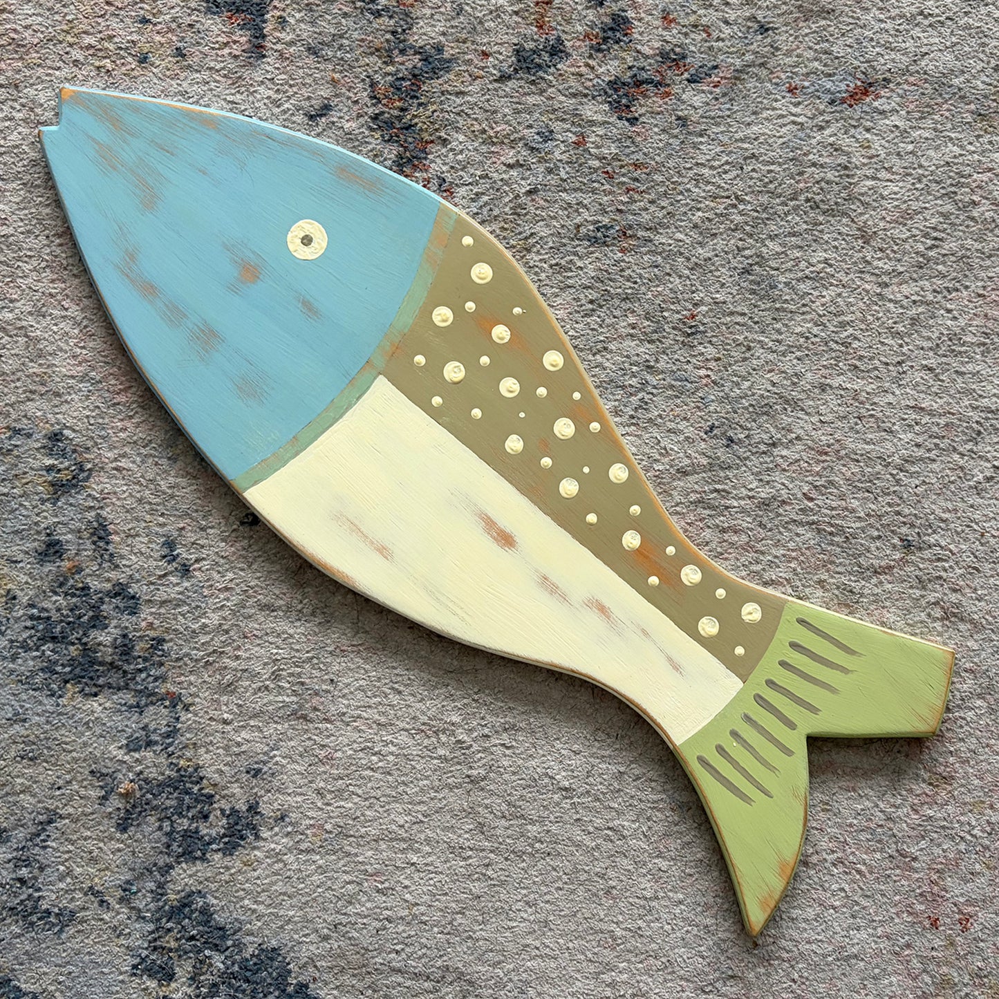 Large Muted Speckled Blue Fish