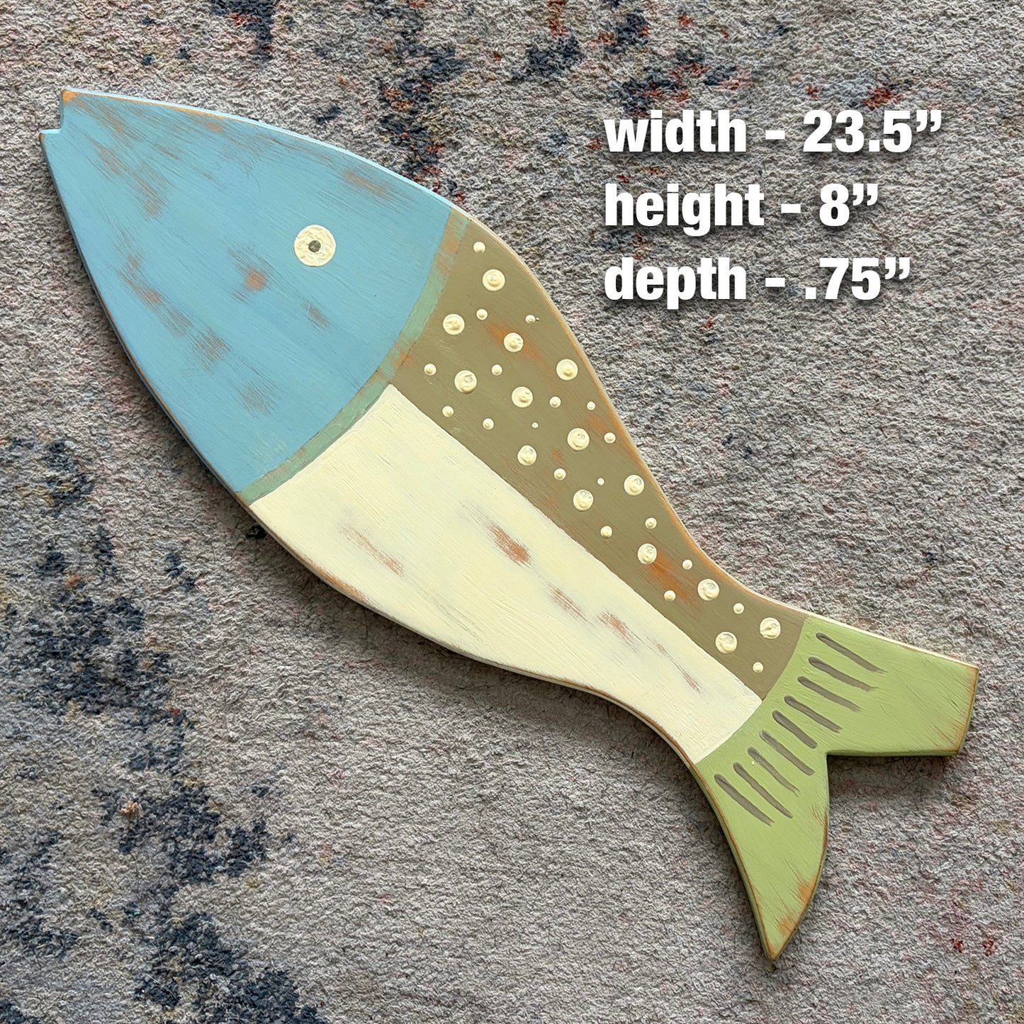 Large Muted Speckled Blue Fish
