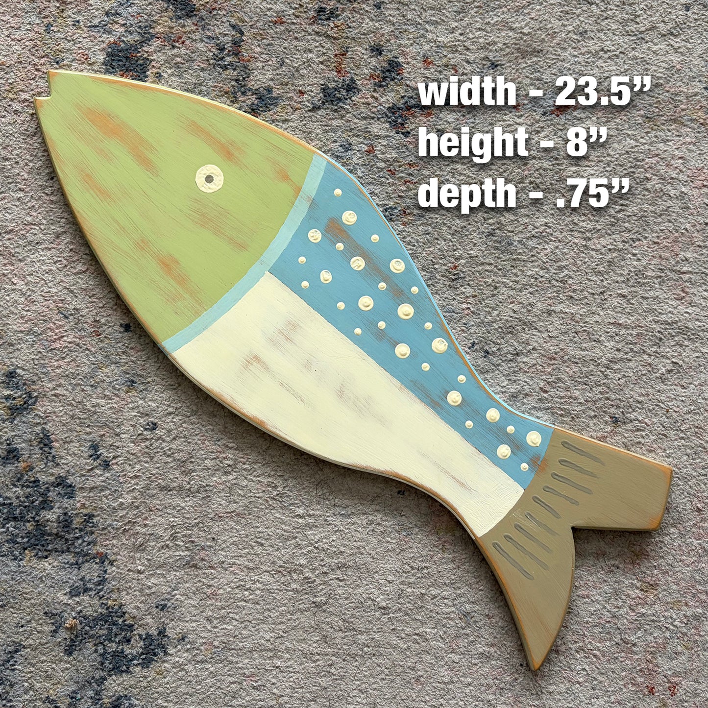 Large Muted Speckled Green Fish