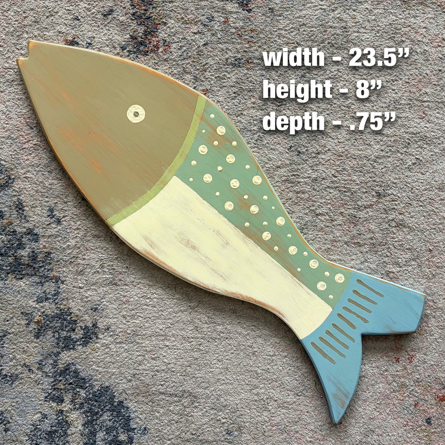 Large Muted Speckled Tan Fish