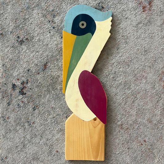 Grande Pelican On A Post