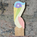Grande Pastel Pelican On A Post 2