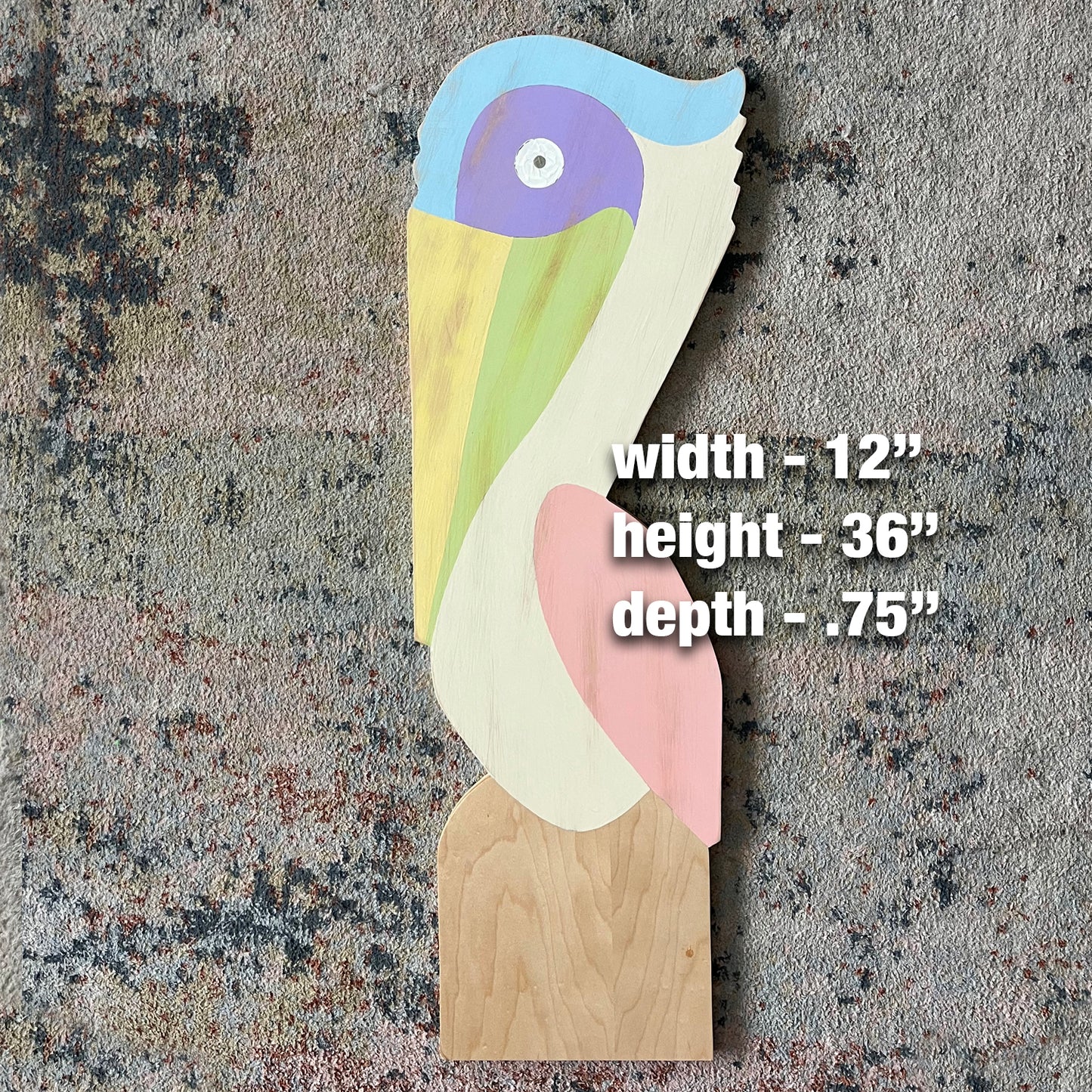 Grande Pastel Pelican On A Post