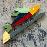 Red Flying Fish On A Wave Stand 2