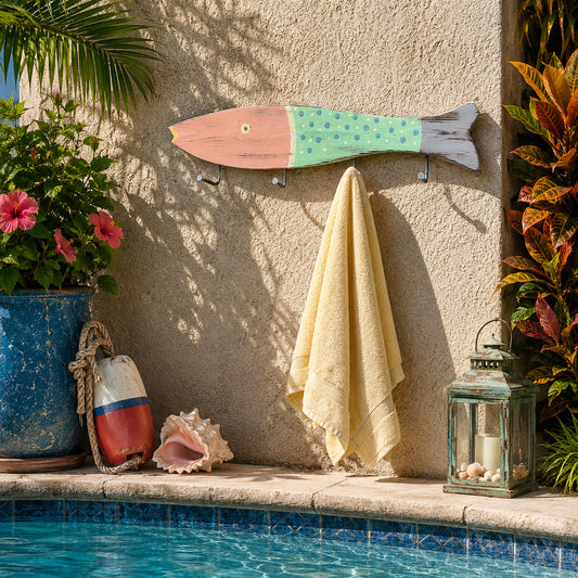 Large Pastel Speckled Towel Holder