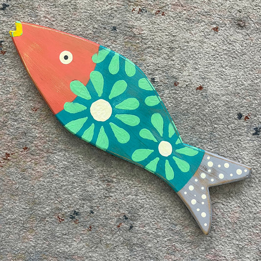 Small Aqua Daisy Fish