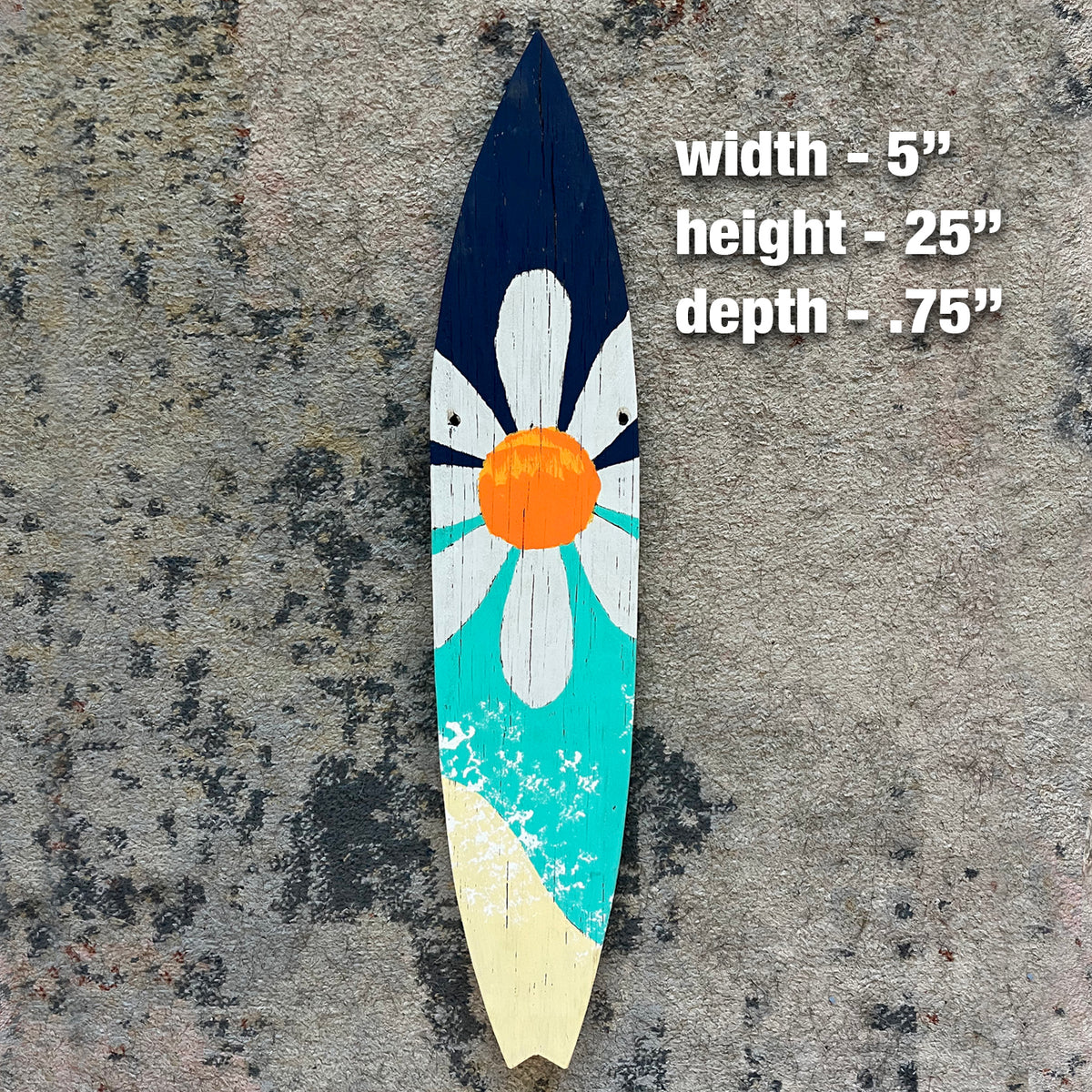 Surfboard With Flower